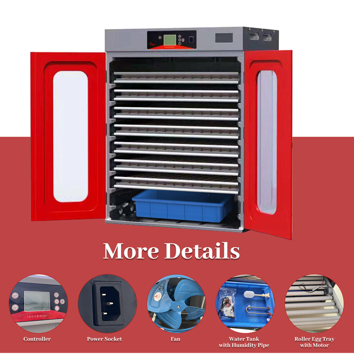 Commercial Egg Digital Cabinet Incubator With Auto Temperature & Humidity Control