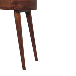 Solid Wood Mini Albion Chestnut Console, 1-Drawer, Nordic Legs