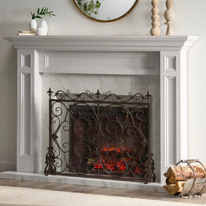 Darcie - Wrought Fireplace Screen, Ornate Design - Best Buy Furniture