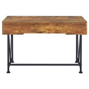 3 Drawer Writing Desk With Handles - Brown