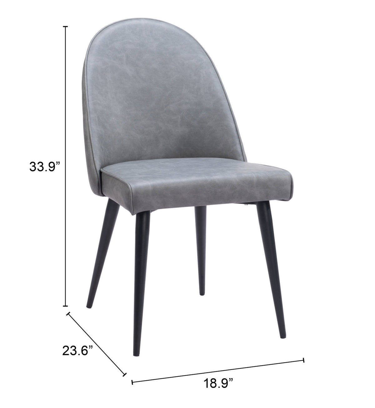 Zuo Modern Silloth Armless Dining Chair (Set of 2)