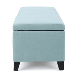 Contemporary Storage Ottoman Bench With Upholstery