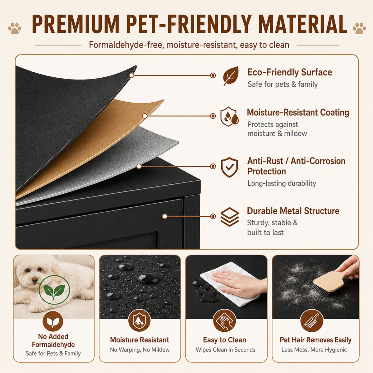58" Metal Cat Litter Box Enclosure