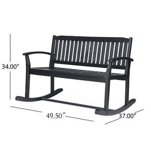 Baxter - Rocking Loveseat - Dark Gray - Best Buy Furniture