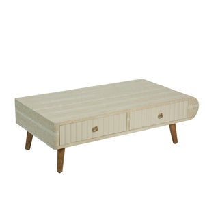 Coffee Table with Veneered Faux Marble Tabletop