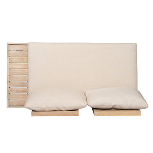 Topia Left and Right 2 Seater Sofa Set - Light White + Sand