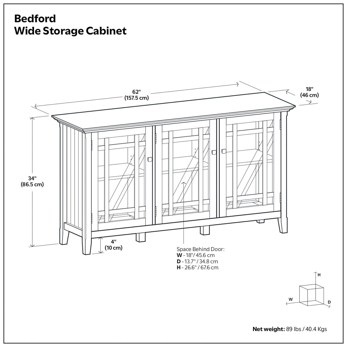 Bedford - Storage Cabinet With Adjustable Shelves - Brown