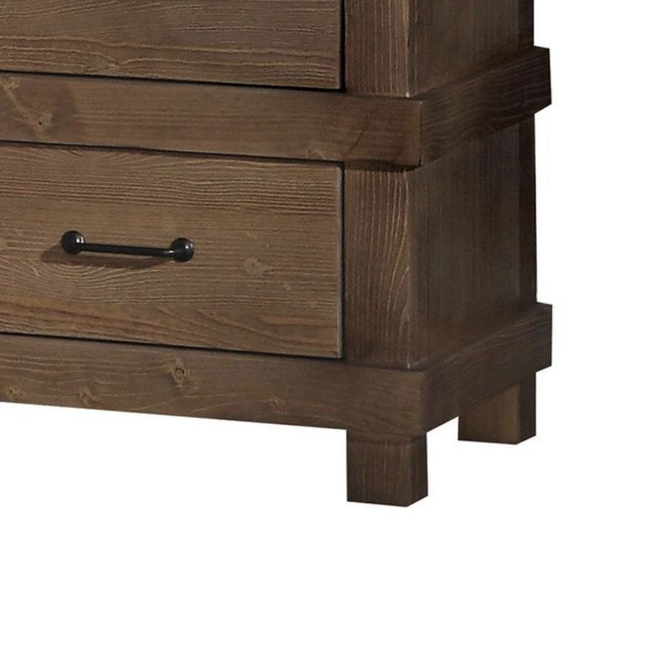 Adams - Antique Nightstand - Oak - Best Buy Furniture