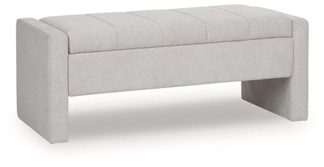 Akselman - Storage Bench - Gray - Best Buy Furniture