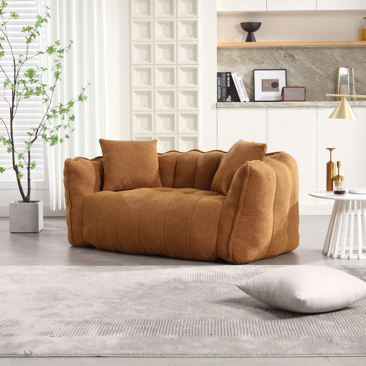 Cozy Beanbag Chair With High Resilience Foam Core For 2