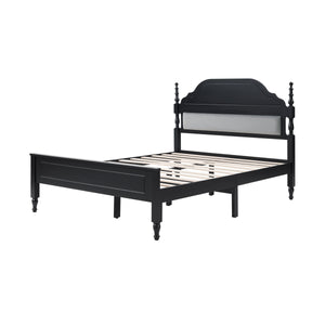 Elegant Bedroom Centerpiece Queen Bed with Padded Headboard Insert
