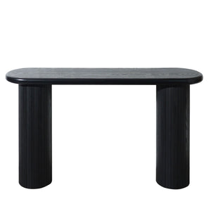 Fluted Cylinder Console Table - Black