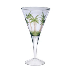 Leadingware V Shaped Unbreakable Plastic Wine Glasses, 14Oz (Set of 4) - Clear