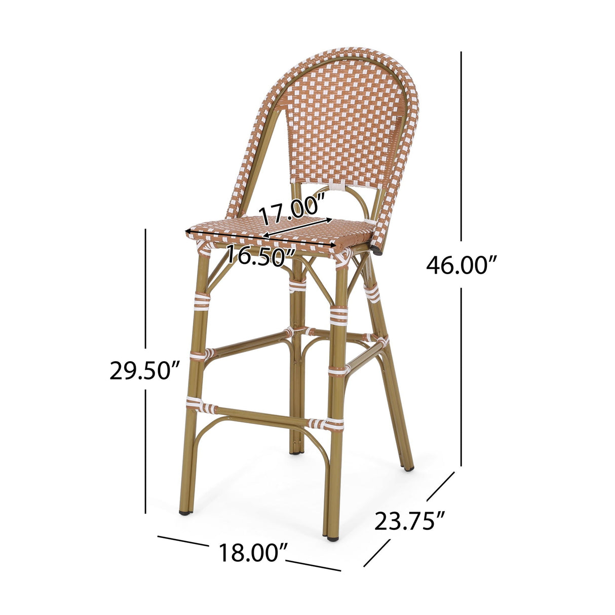 Outdoor Pe Rattan French Barstool Set - Best Buy Furniture