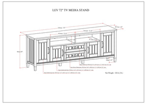 Lev - Handcrafted TV Media Stand - Smoky Brown