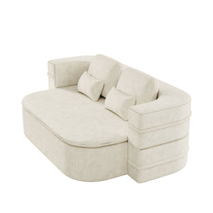 2 In 1 Foldable Sofa Bed With Multi Functional Blanket, Floor Lounge Sofa