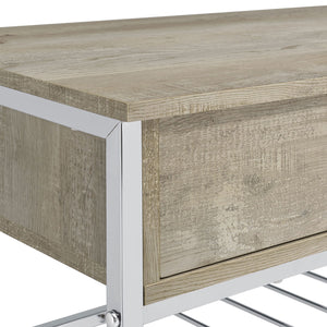 Ethel - 2 Drawer Home Bar Storage With Wine Rack - Oak