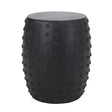 Outdoor End Table With Outstanding Studded Design - Matte Black - Best Buy Furniture