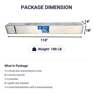 8.5' x 8.5' Motorized Roll-Up Door Kit