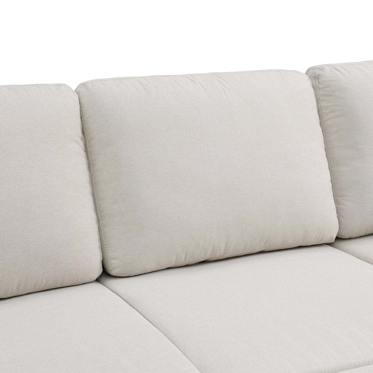 23" x 23" Off-White Square Ottoman