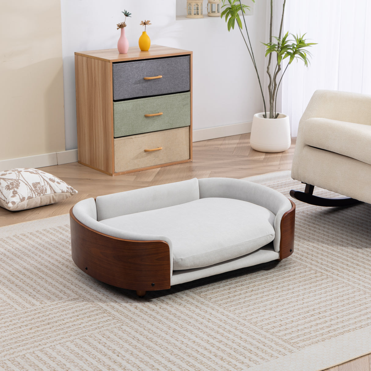 Scandinavian Style Elevated Dog Bed Pet Sofa