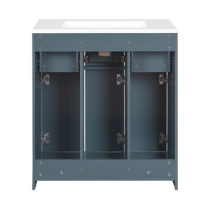Bathroom Vanity With Undermount Sink, Soft-Close Doors, Drawers, Ceramic Sink