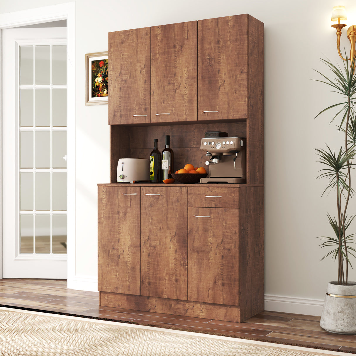 70.87" Tall Wardrobe & Kitchen Cabinet