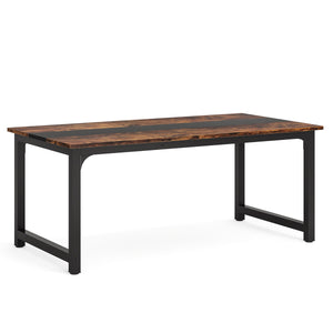 Large Computer Desk With Steel Frame For Home Office Workstation