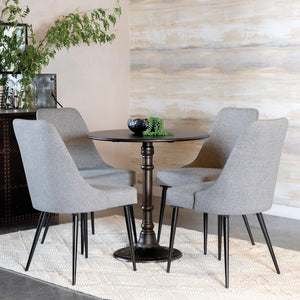 Round Dining Table & Pedestal Base - Brown