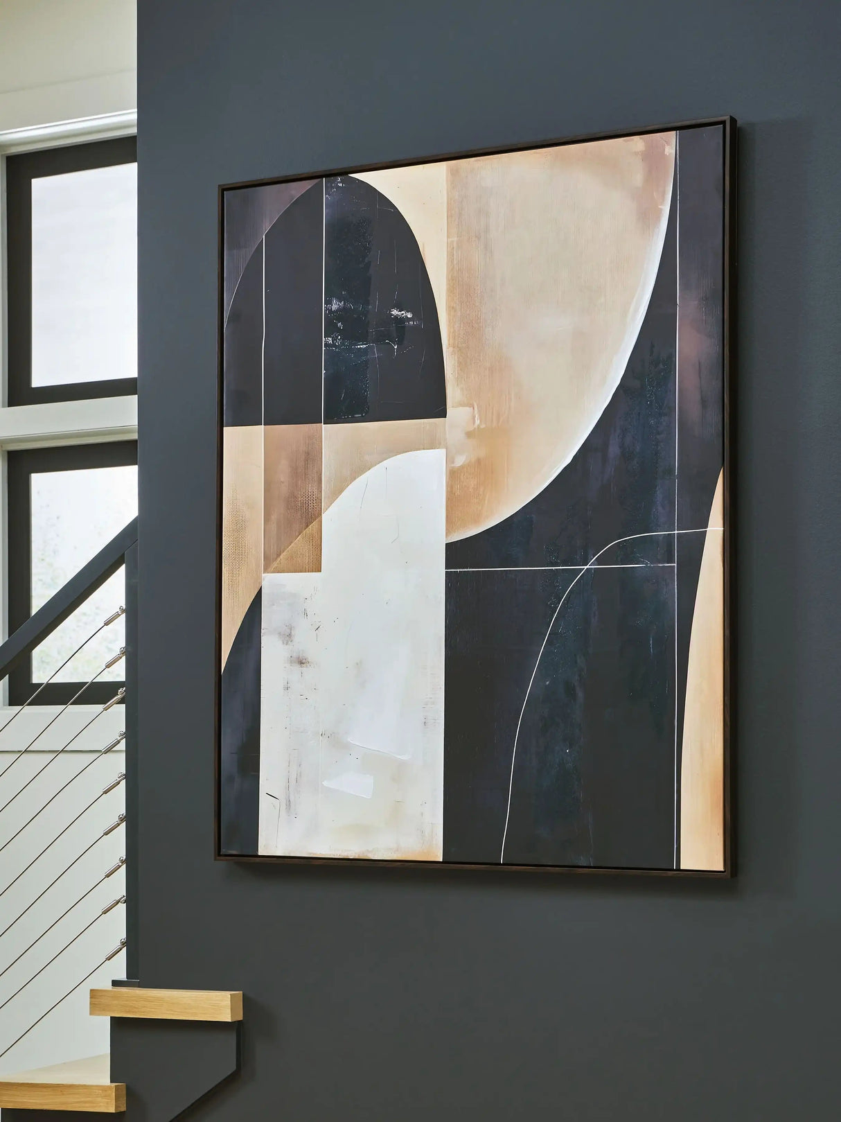 Ewanford - Wall Art - Black / Brown / Tan - Best Buy Furniture
