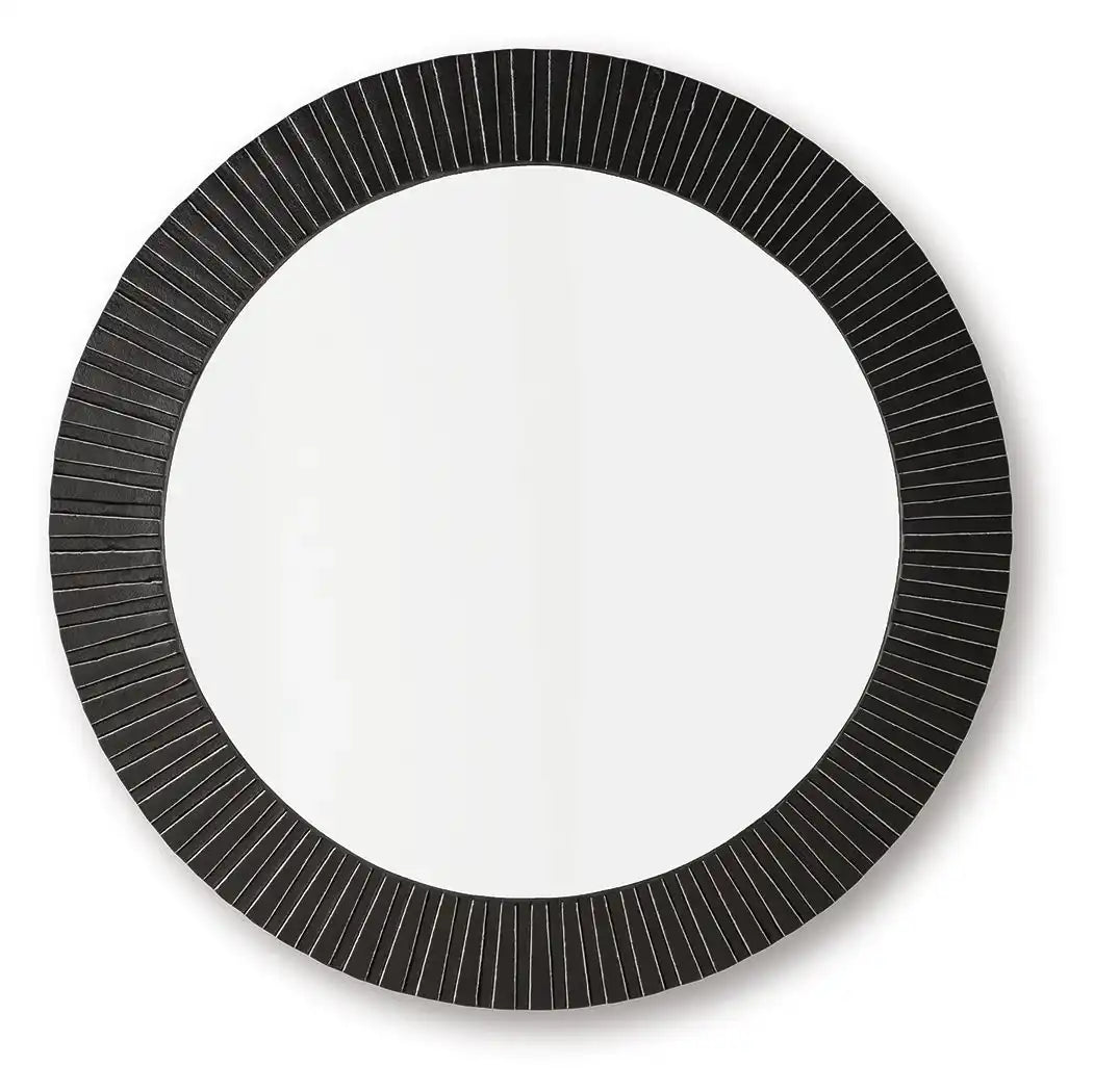 Ozias - Accent Mirror - Black - Best Buy Furniture