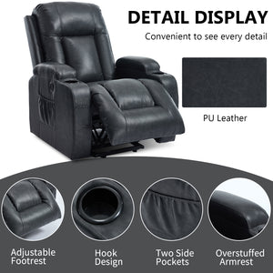 Dark Recliner with Power Lift Assistance