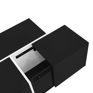 Extendable Coffee Table With 2 Hidden Storage Space And 2 Drawers For Living Room