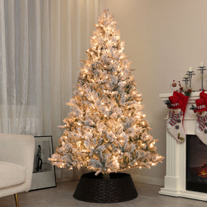 HOMCOM 7.5 ft Pre-Lit Artificial Christmas Tree