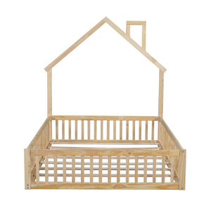 House Platform Bed With Guardrail