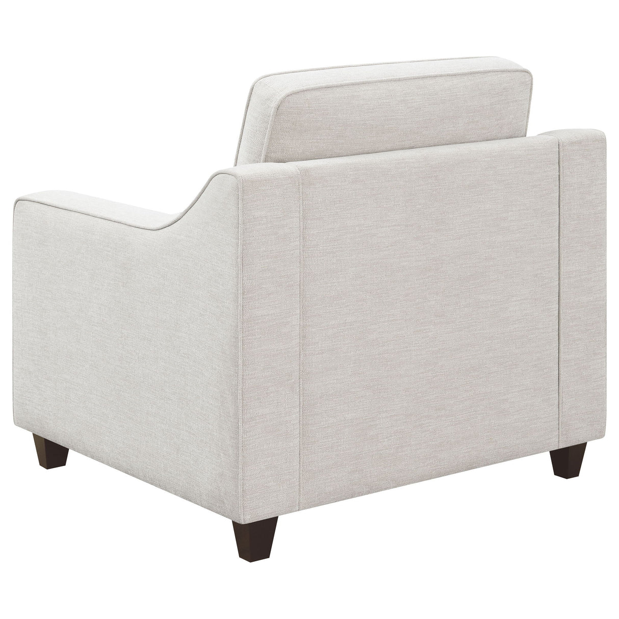 Mahaffey - Upholstered Sloped Track Arm Chair - Beige