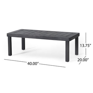 Acacia Wood Loveseat And Coffee Table Set With Cushions