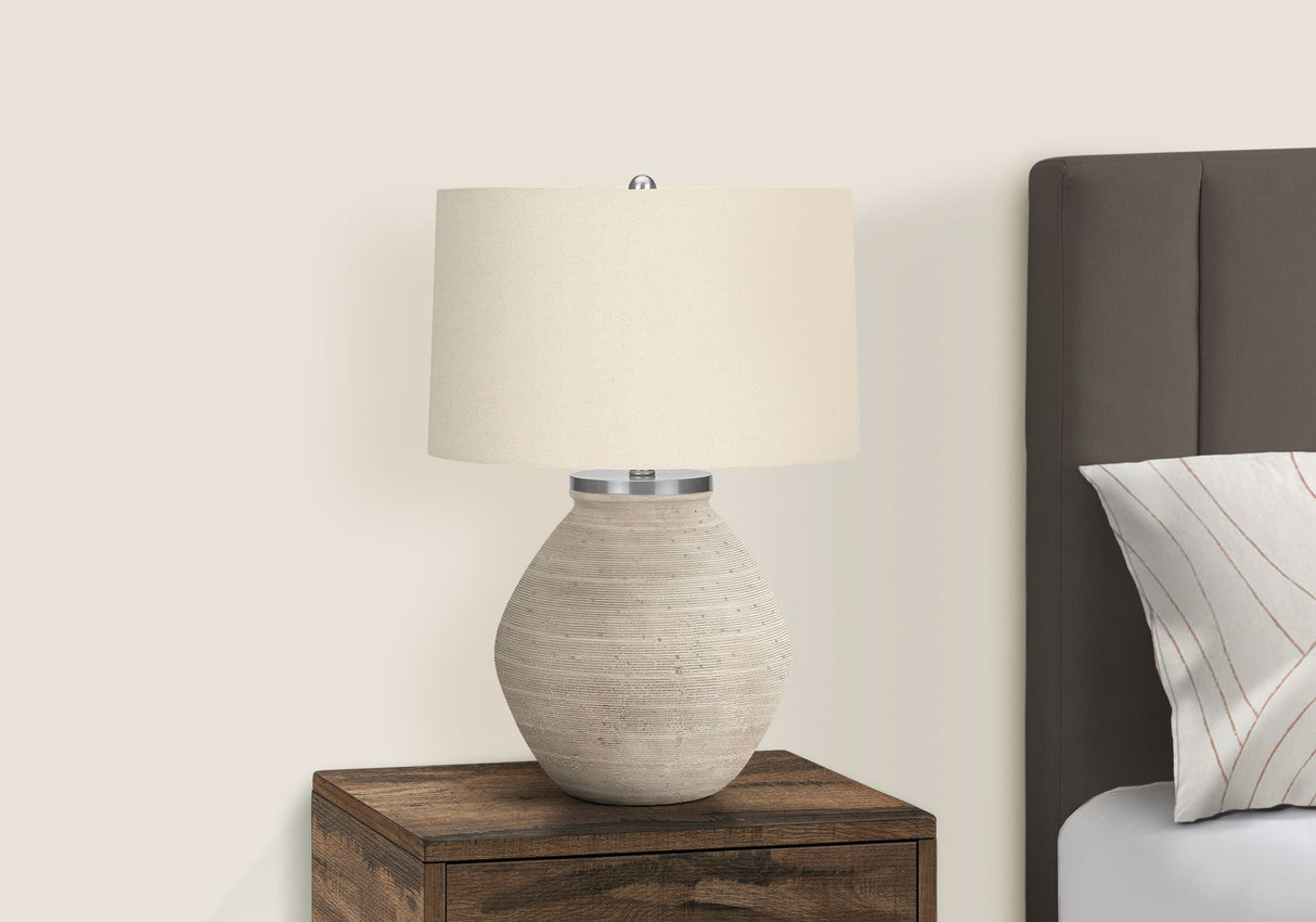 Lighting, Table Lamp, Concrete, Resin, Contemporary - Cream - Best Buy Furniture