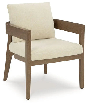 Serene Bay - Arm Chair With Cushion (Set of 2) - Dark Brown / White - Best Buy Furniture