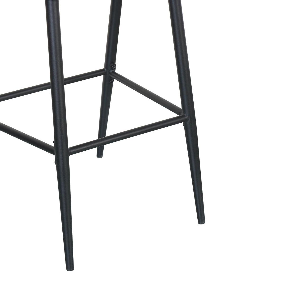 Outdoor Bar Height Metal Frame Counter Stools With Scallop Shaped Backrest & Water Resistant Cushions