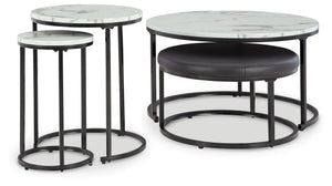 Jusmour - Occasional Nesting Table (Set of 4) - Black / White - Best Buy Furniture
