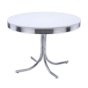 Parlisse - 5 Piece Round Dining Sets And Chairs - White