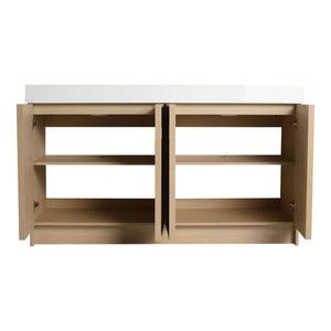 Freestanding Bathroom Vanity With Resin Sink & Soft Close Cabinet Doors