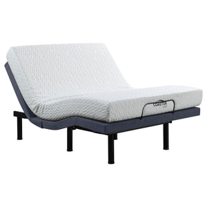 California King Adjustable Bed Base With Ergonomic Support And Wireless Remote Control - Black