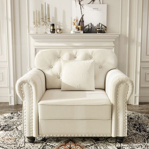Sofa With Nailhead Trim And Rolled Armrests