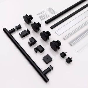 Frameless Single Sliding Shower Door With Clear Tempered Glass