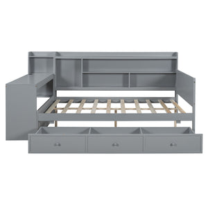 Daybed With 3 Drawers USB Ports And Desk