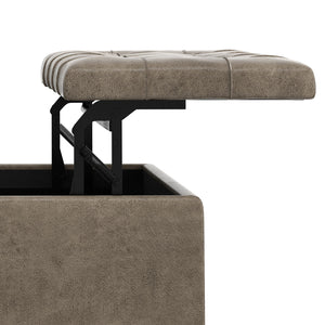 Harrison - Square Coffee Table Ottoman - Brown
