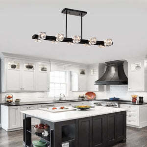 Rectangle Chandelier for Dining Room, 10-Light