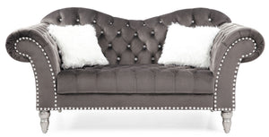 Elegant Round Arm Loveseat